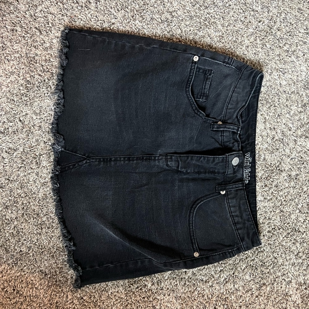 Black Denim Skirt